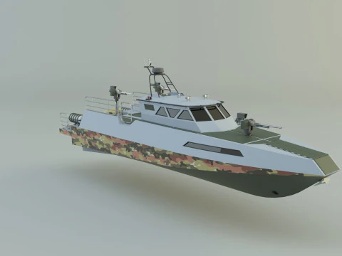 Assault boat 3d 3D Model