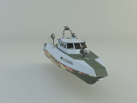 Assault boat 3d 3D Model