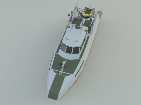 Assault boat 3d 3D Model