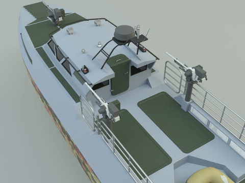 Assault boat 3d 3D Model