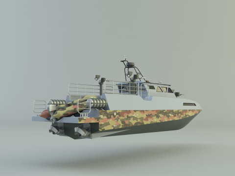 Assault boat 3d 3D Model