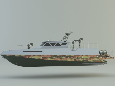 Assault boat 3d 3D Model