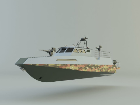 Assault boat 3d 3D Model