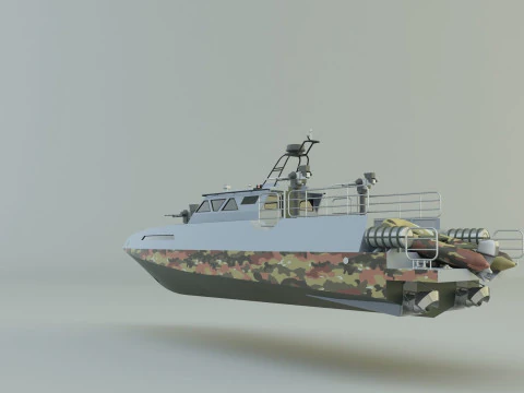Barca d'assalto 3d Modello 3D