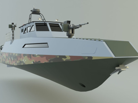 Assault boat 3d 3D Model
