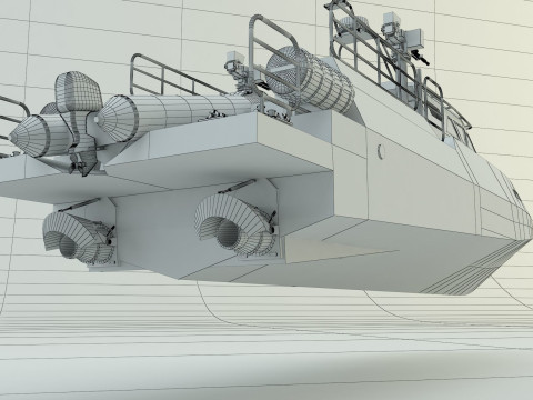 Assault boat 3d 3D Model