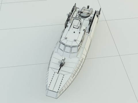 Assault boat 3d 3D Model