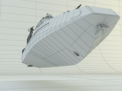 Assault boat 3d 3D Model