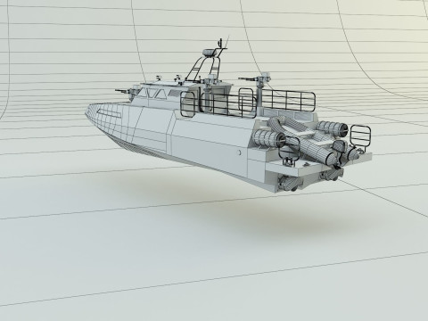 Assault boat 3d 3D Model