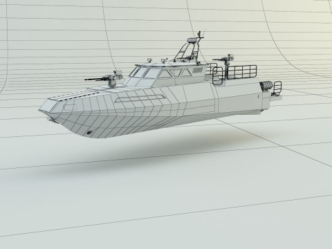 Assault boat 3d 3D Model