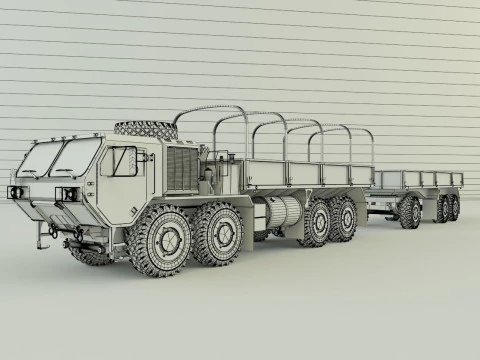 Assy hemtt A4 trailer 3D Model