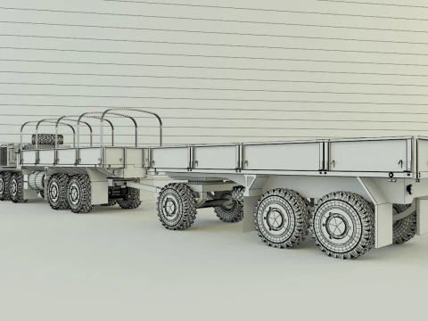 Assy hemtt A4 trailer 3D Model