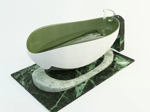 Bathroom design bathtub 3D Model