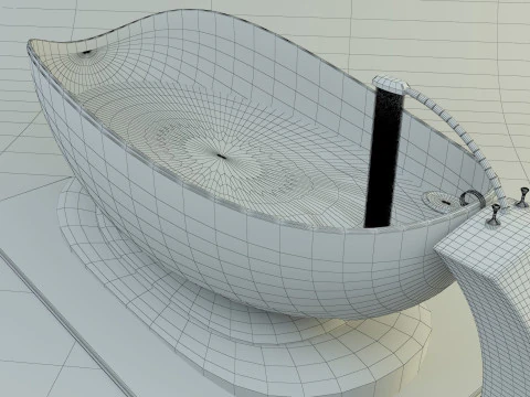 Bathroom design bathtub 3D Model