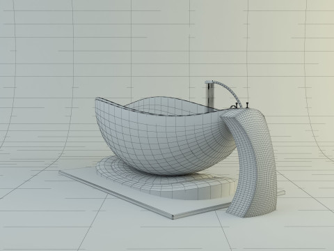 Bathroom design bathtub Modèle 3D