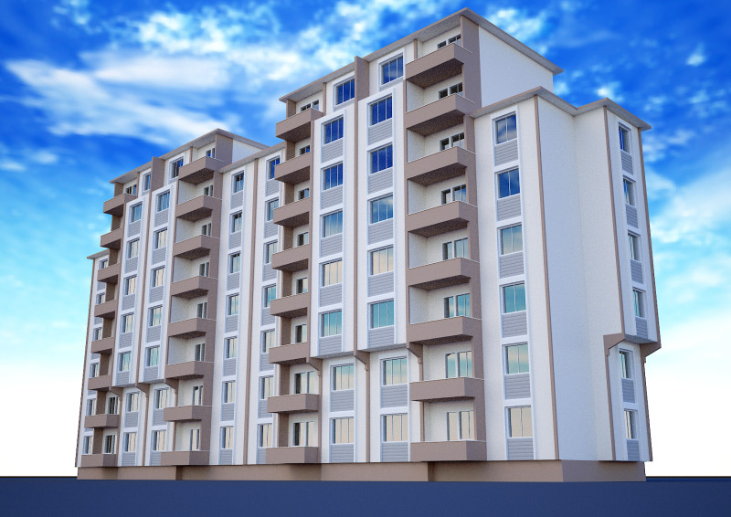Big building Model 3D .c4d .max .obj .3ds .fbx .stl .blend 