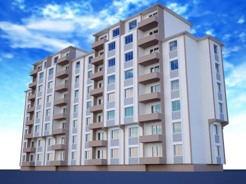 B&uuml;y&uuml;k bina 3D Model