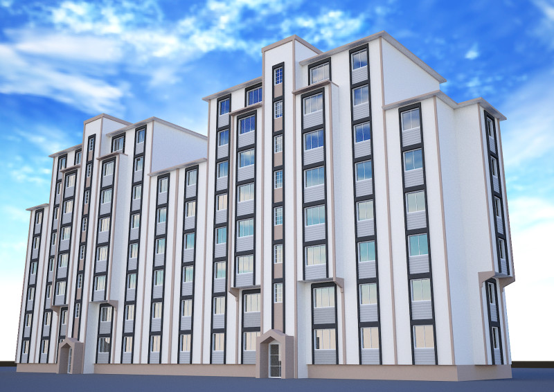 Big building 3d mode Modèle 3D .c4d .max .obj .3ds .fbx .stl .blend 
