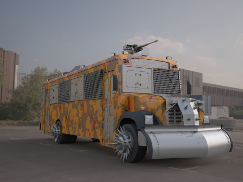 Bluebird school bus 3Dモデル
