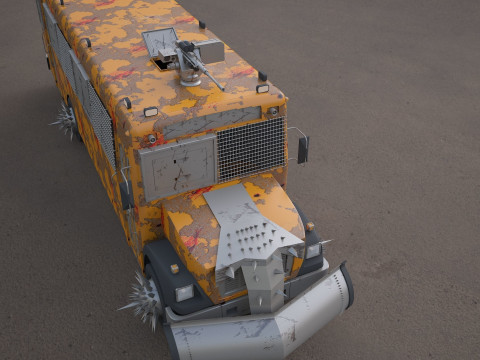 Bluebird school bus 3D Модель