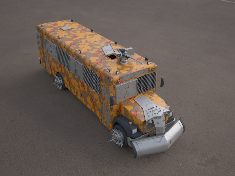 Bluebird school bus 3D Модель