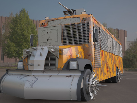 Bluebird school bus 3D Модель