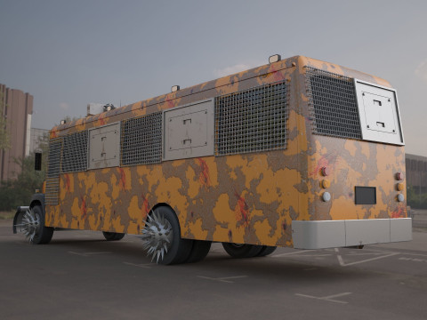 Bluebird school bus 3D Модель