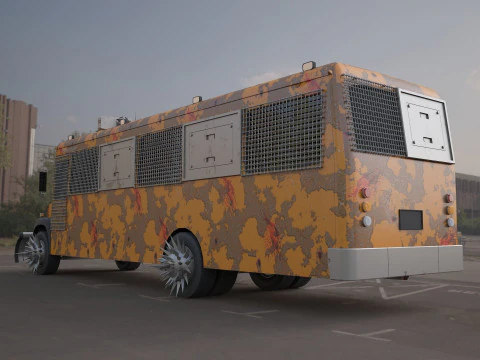 Bluebird school bus 3D Model