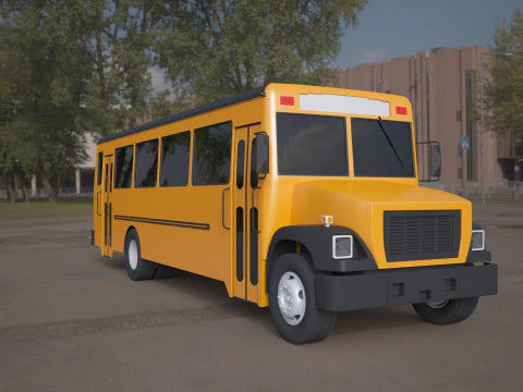 Scuolabus Bluebird giallo Modello 3D