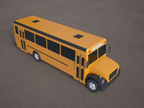Bluebird school bus yellow Modelo 3D