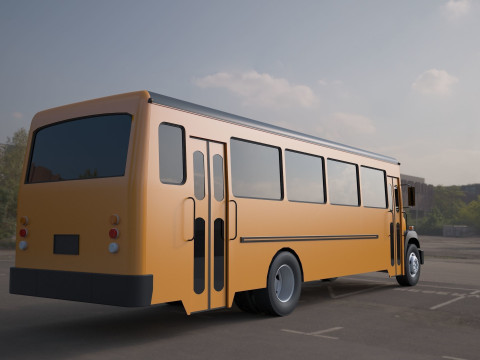 Bluebird school bus yellow Modelo 3D