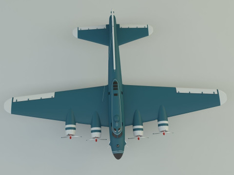 Boeing B-17 historic fighter jet Modello 3D