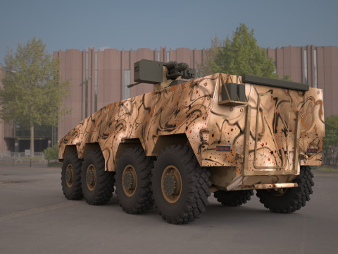 Boxer 8x8 military vehicle 3Dモデル