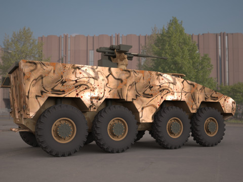 Boxer 8x8 military vehicle 3Dモデル