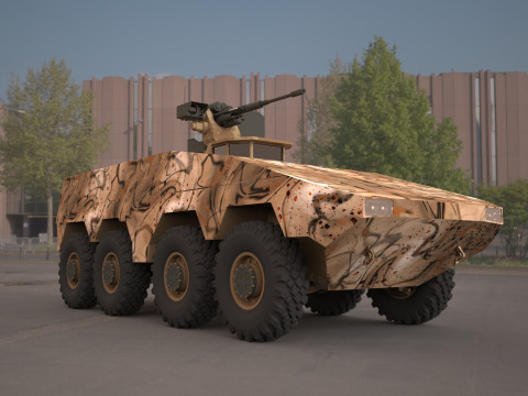 Boxer 8x8 military vehicle 3Dモデル