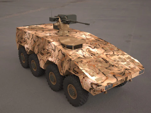 Ve&iacute;culo militar Boxer 8x8 Modelo 3D
