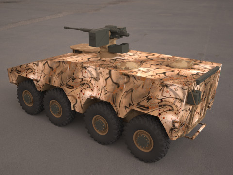Boxer 8x8 military vehicle 3Dモデル
