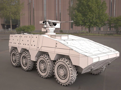 Ve&iacute;culo militar Boxer 8x8 Modelo 3D