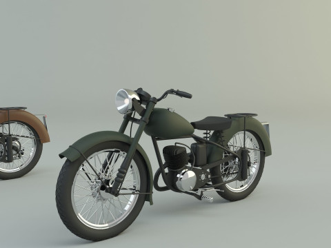 BSA BantamD1 motorcycle 3Dモデル