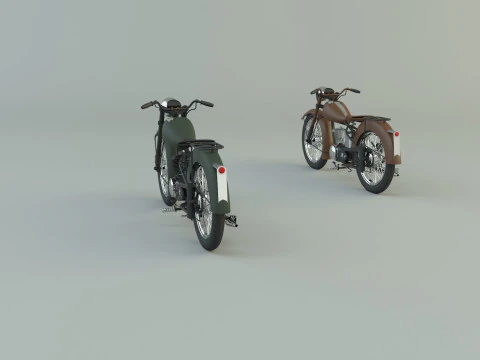 BSA BantamD1 motorcycle 3D Model