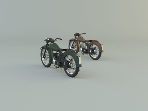 BSA BantamD1 motorcycle Model 3D