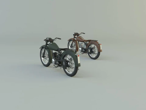 BSA BantamD1 motorcycle 3D Model