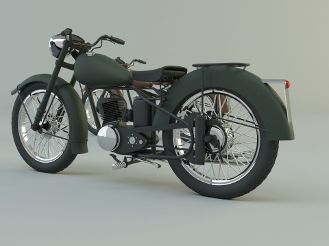 BSA BantamD1 motorcycle Model 3D