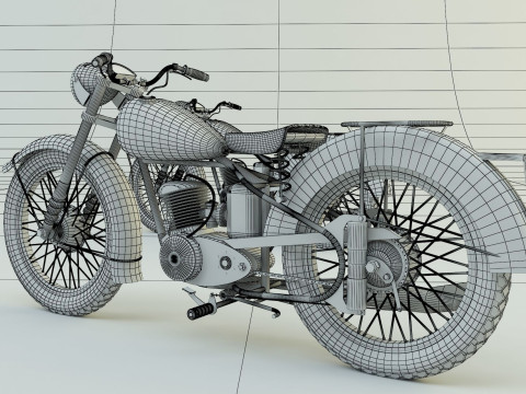 BSA BantamD1 motorcycle Model 3D