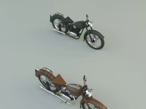 BSA BantamD1 motorcycle 3D Model