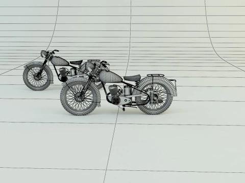 BSA BantamD1 motorcycle 3D Model