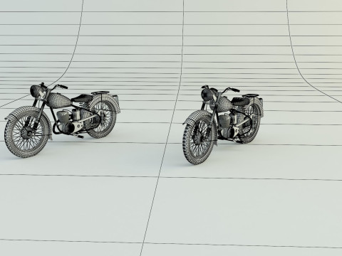 BSA BantamD1 motorcycle Model 3D