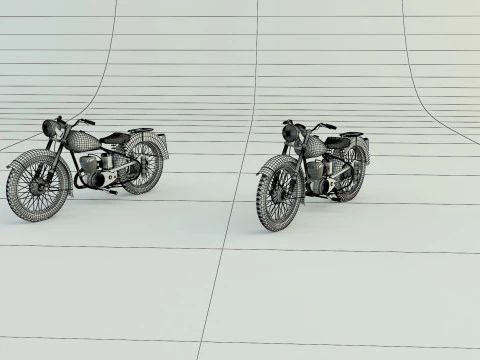 BSA BantamD1 motorcycle 3D Model
