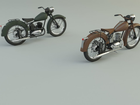 BSA BantamD1 motorcycle Model 3D