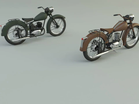 BSA BantamD1 motorcycle 3D Model